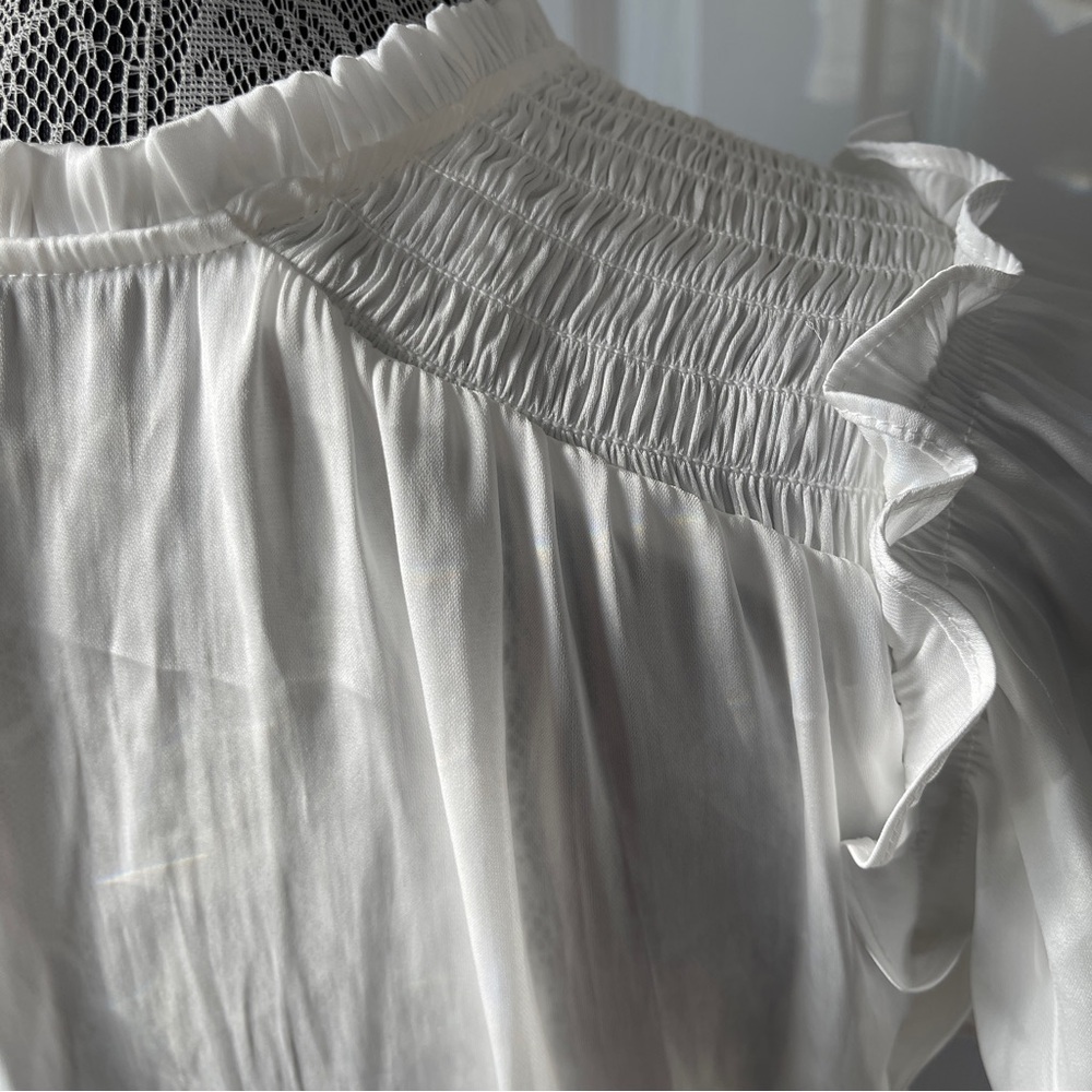 PAIGE Laramie Flutter-Sleeve Top blouse size Small - Picture 7 of 12